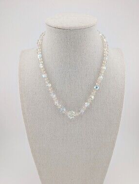 Vintage Crystal Aurora Borealis Necklace - Estate Jewelry